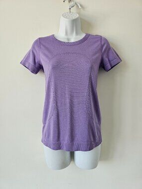 LULULEMON ENTI/ENTI Purple Swiftly Tech SS Breeze Relaxed Fit Crew Top 4